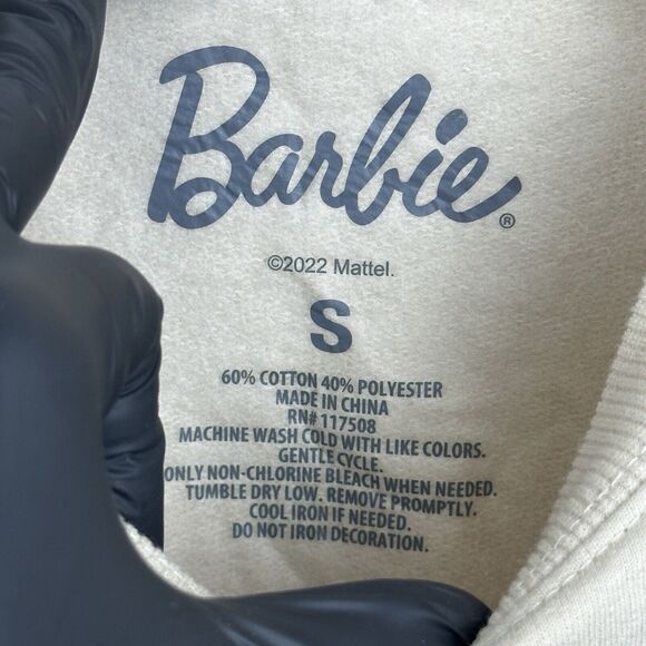Barbie Sweater Women’s Small Tan Pullover Long Sleeve Sweatshirt - Picture 3 of 13